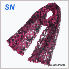 Цветочный шарф кружева полиэстер с Fringe (SNLPS016)
